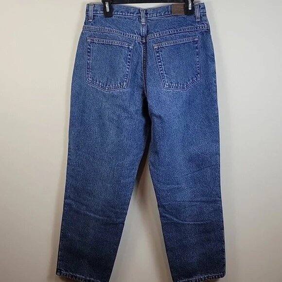 L.L. Bean Fleece Lined Relaxed Fit Womens Petite Size 12 Medium Wash Jeans‎ - Picture 2 of 2